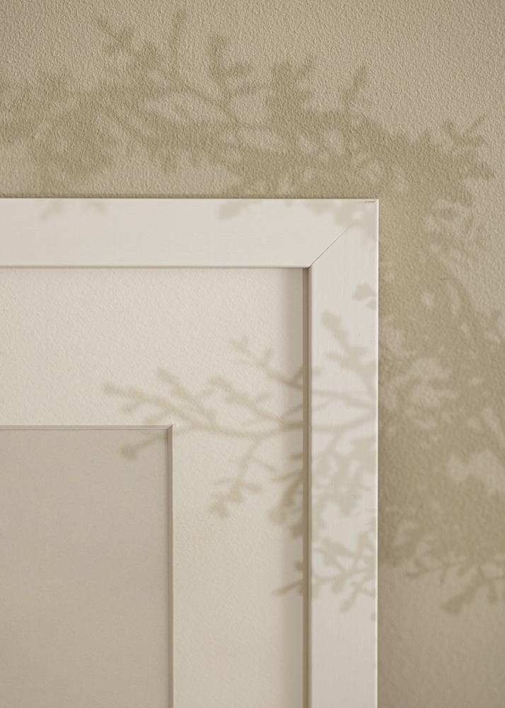 Ramme White Wood 70x100 cm - Passepartout Hvid 59,4x84 cm (A1)