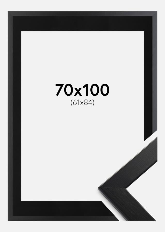 Ramme Trendline Sort 70x100 cm - Passepartout Sort 62x85 cm