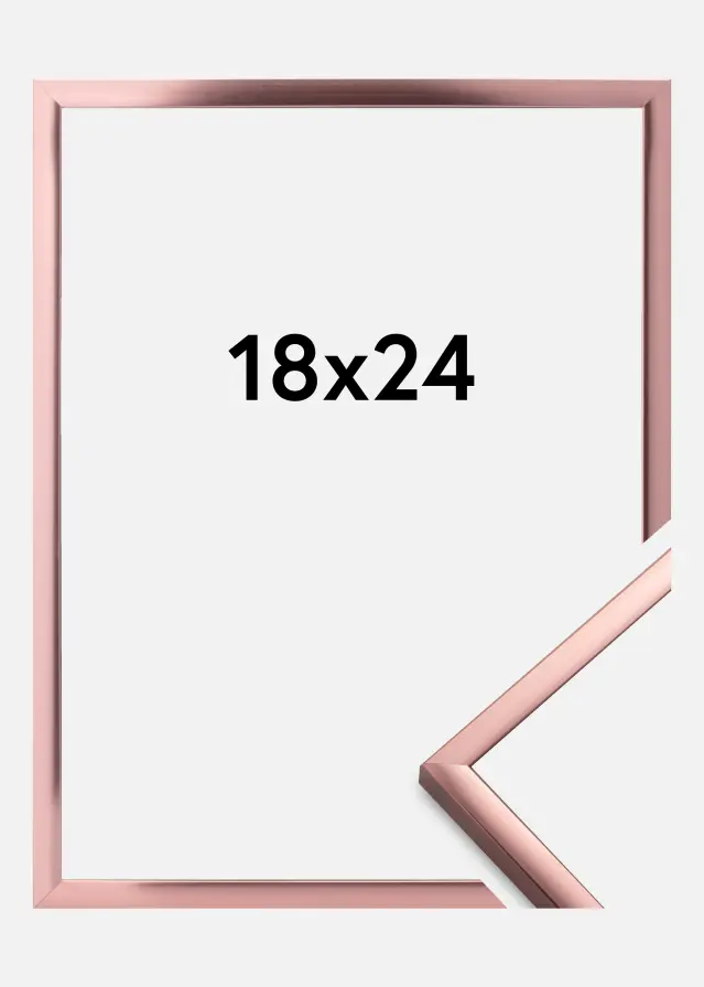 Ramme Poster Frame Aluminum Rosaguld 18x24 cm