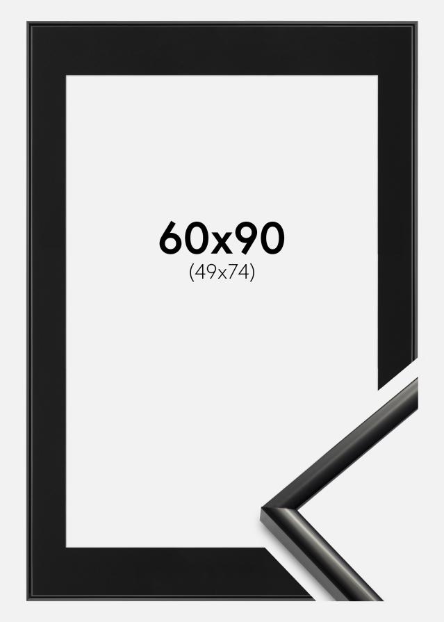 Ramme New Lifestyle Sort 60x90 cm - Passepartout Sort 50x75 cm