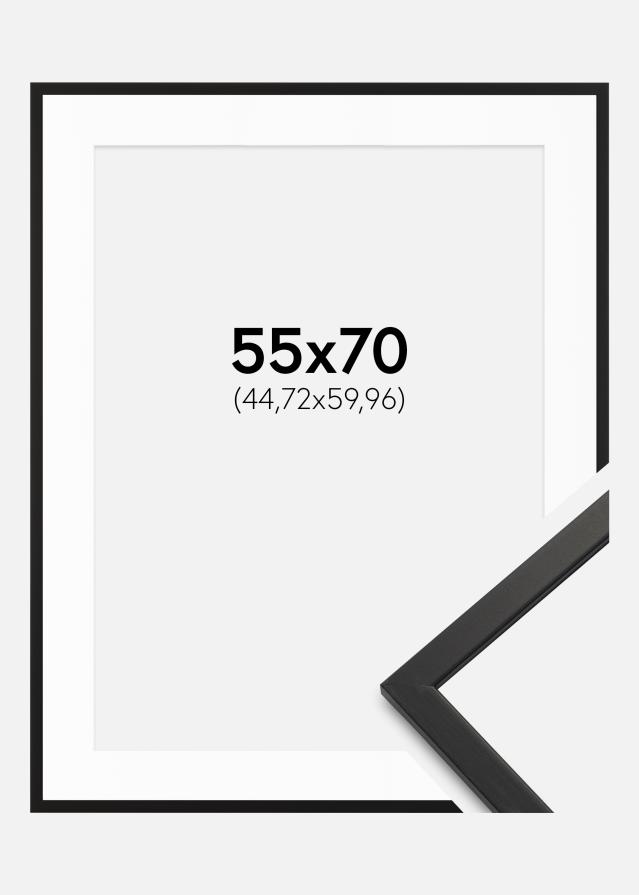 Ramme Edsbyn Sort 55x70 cm - Passepartout Hvid 18x24 inches