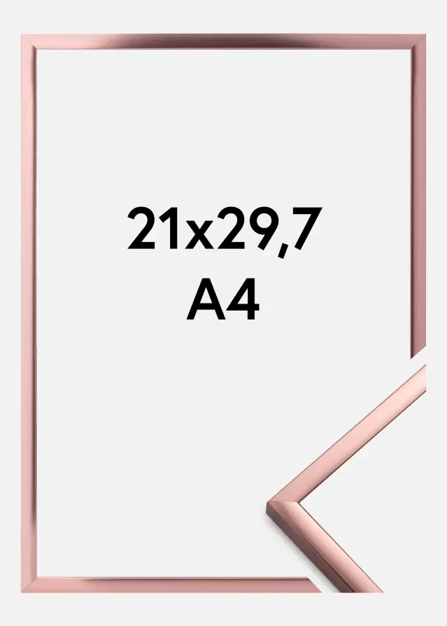 Ramme Poster Frame Aluminum Rosaguld 21x29,7 cm (A4)