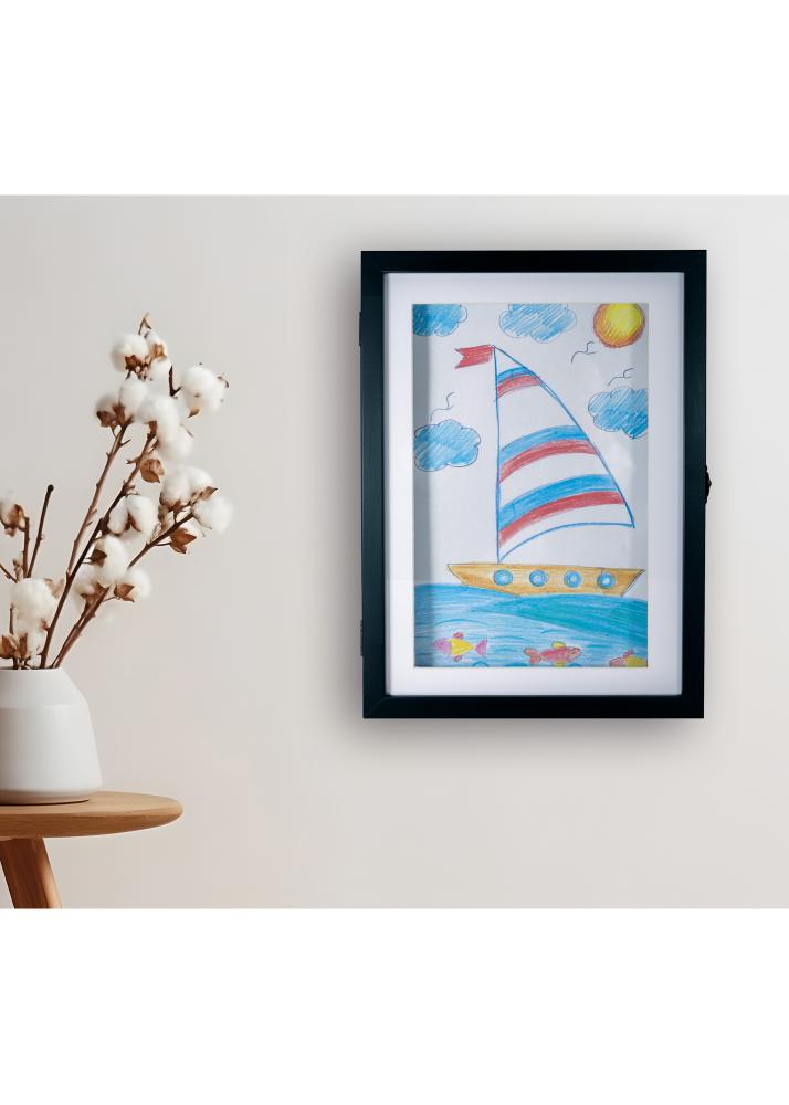 Ramme til tegninger Newbie Akrylglas Sort A4