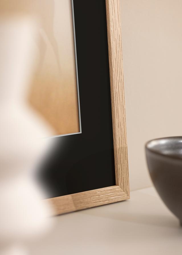 Ramme Stilren Eg 45x60 cm - Passepartout Sort 30x45 cm