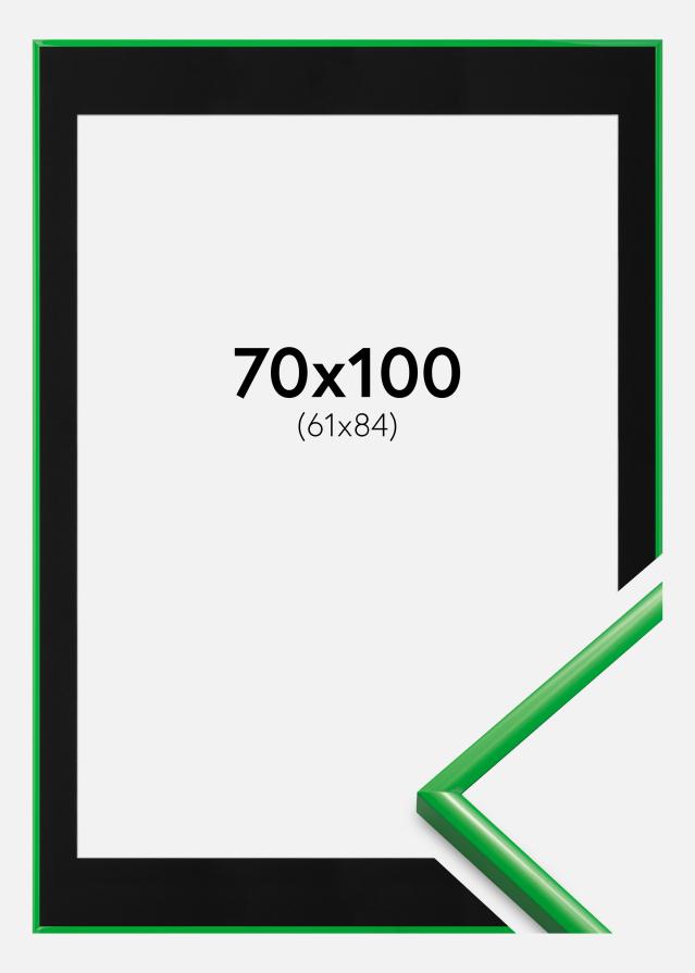 Ramme New Lifestyle Grass Green 70x100 cm - Passepartout Sort 62x85 cm