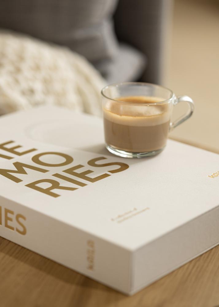 KAILA MEMORIES Warm Grey XL - Coffee Table Photo Album (20 Sorte Sider)