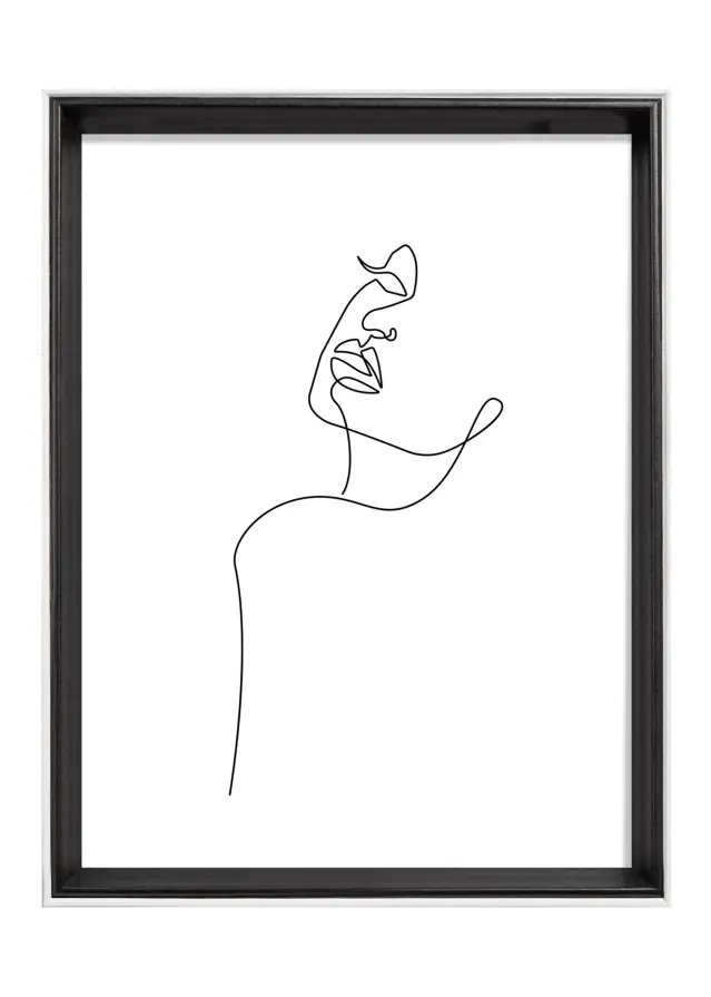 Ramme Silhouette Sort 18x24 cm