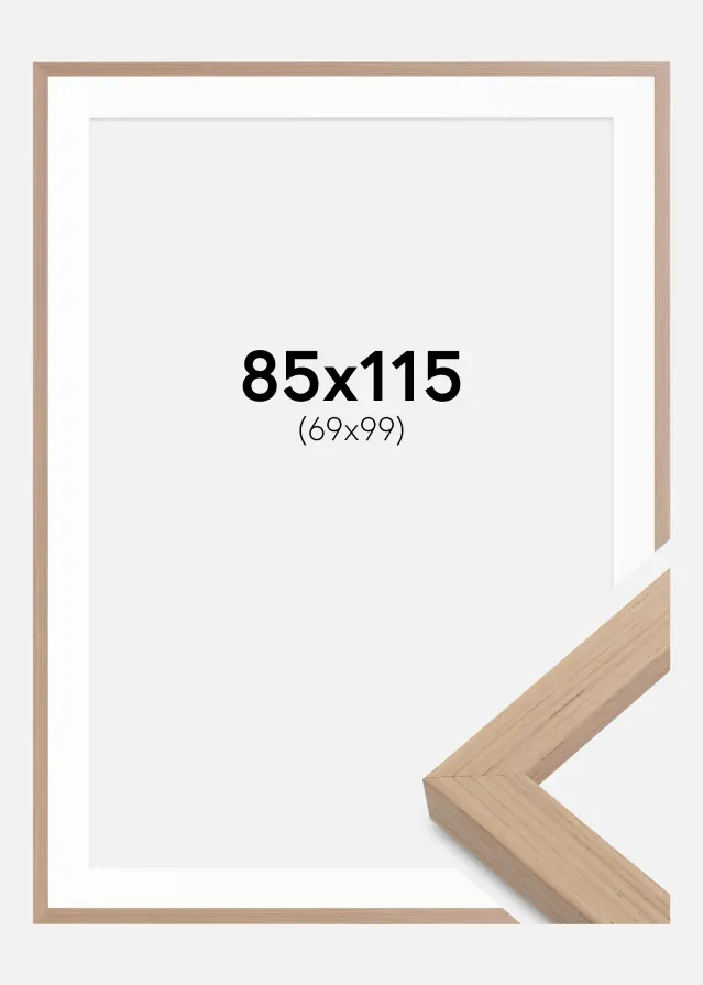 Blocky Eg 85x115 cm - Passepartout Hvid 70x100 cm