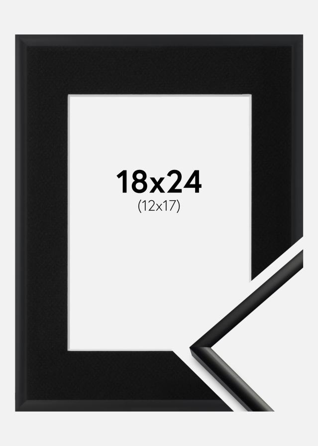 Ramme New Lifestyle Mat Sort 18x24 cm - Passepartout Sort 13x18 cm