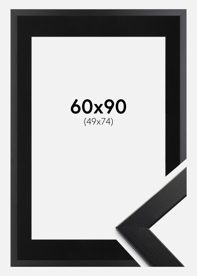 Ramme Trendline Sort 60x90 cm - Passepartout Sort 50x75 cm