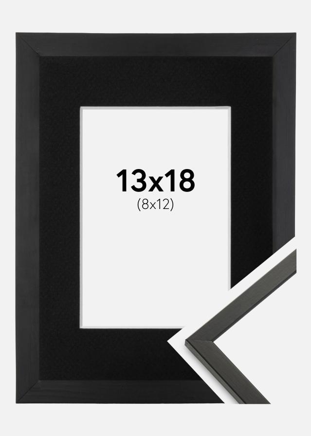 Ramme Galant Sort 13x18 cm - Passepartout Sort 9x13 cm