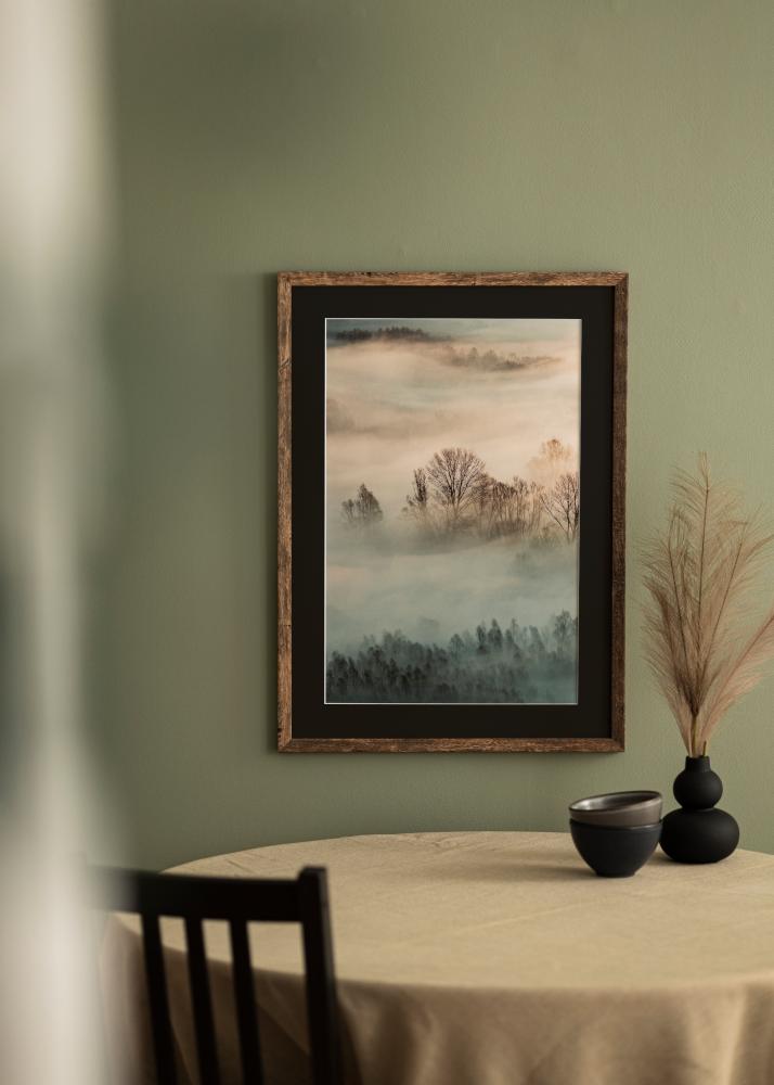 Ramme Fiorito Washed Oak 60x80 cm - Passepartout Sort 50x60 cm