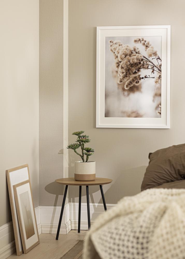 Ramme White Wood 70x100 cm - Passepartout Hvid 59,4x84 cm (A1)