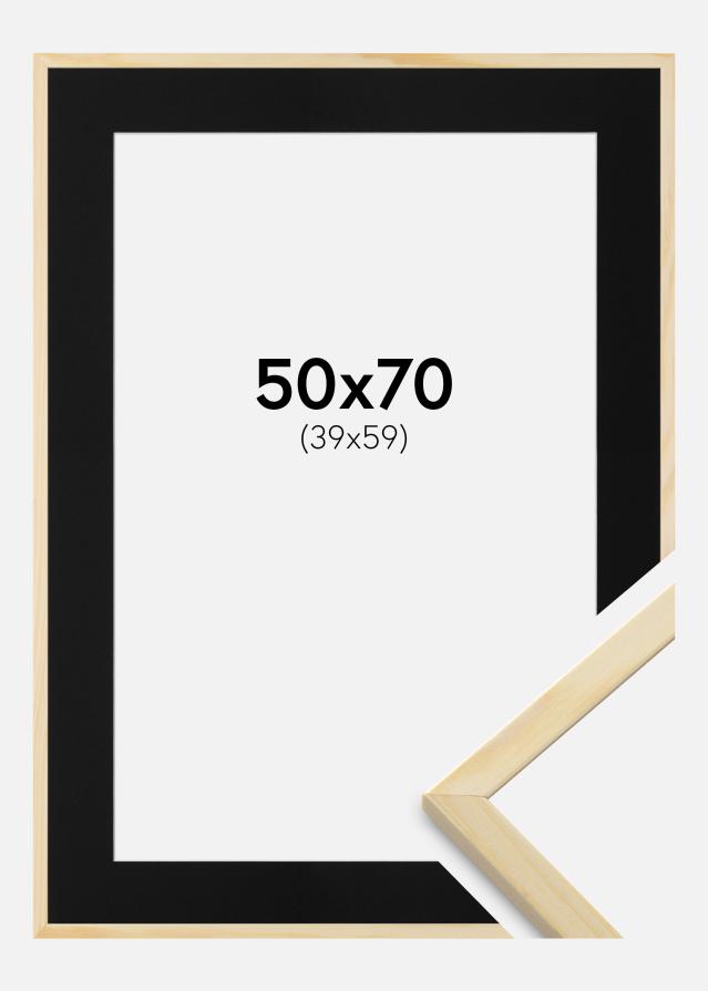 Ramme Galant Fyr 50x70 cm - Passepartout Sort 40x60 cm