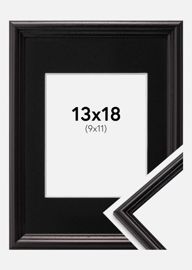 Ramme Horndal Sort 13x18 cm - Passepartout Sort 10x12 cm