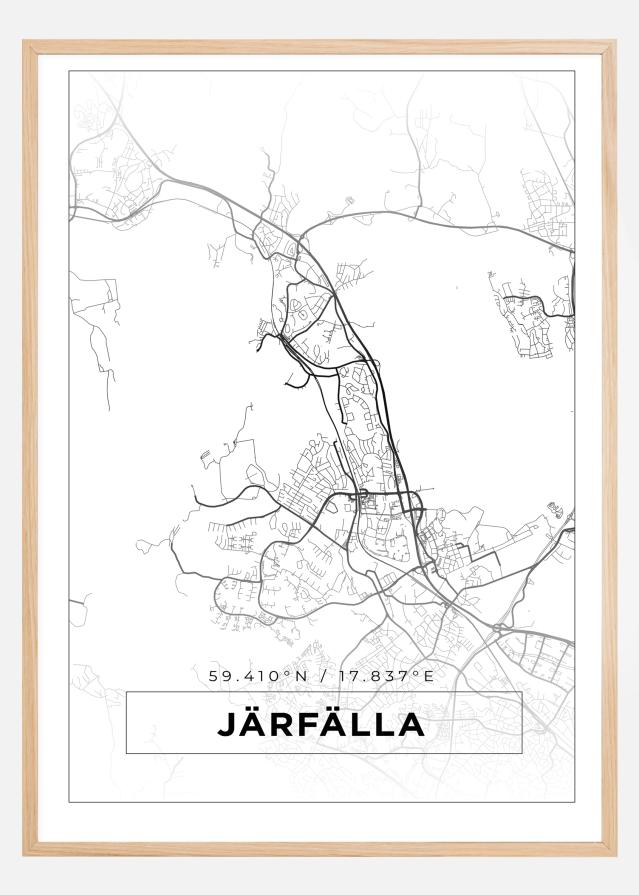 Kort - Järfälla - Hvid Plakat