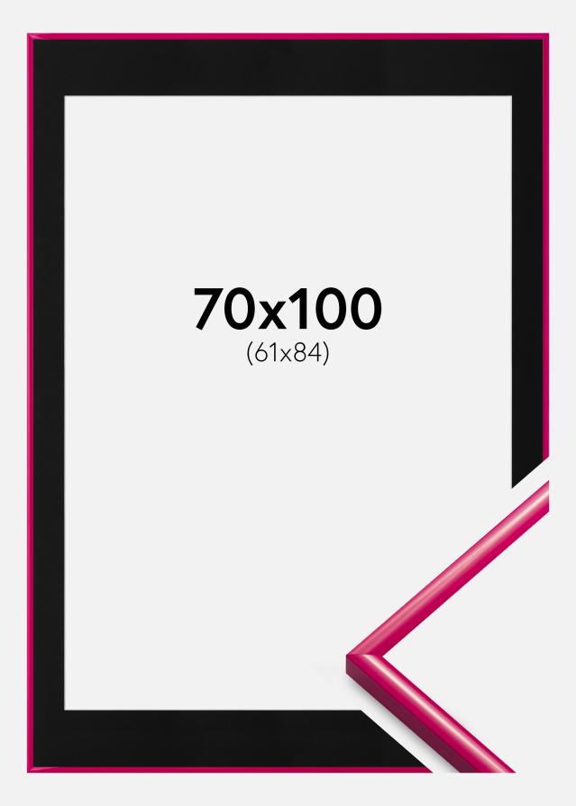 Ramme New Lifestyle Mørk Rosa 70x100 cm - Passepartout Sort 62x85 cm