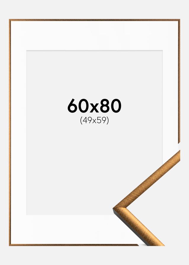 Ramme New Lifestyle Bronze 60x80 cm - Passepartout Hvid 50x60 cm