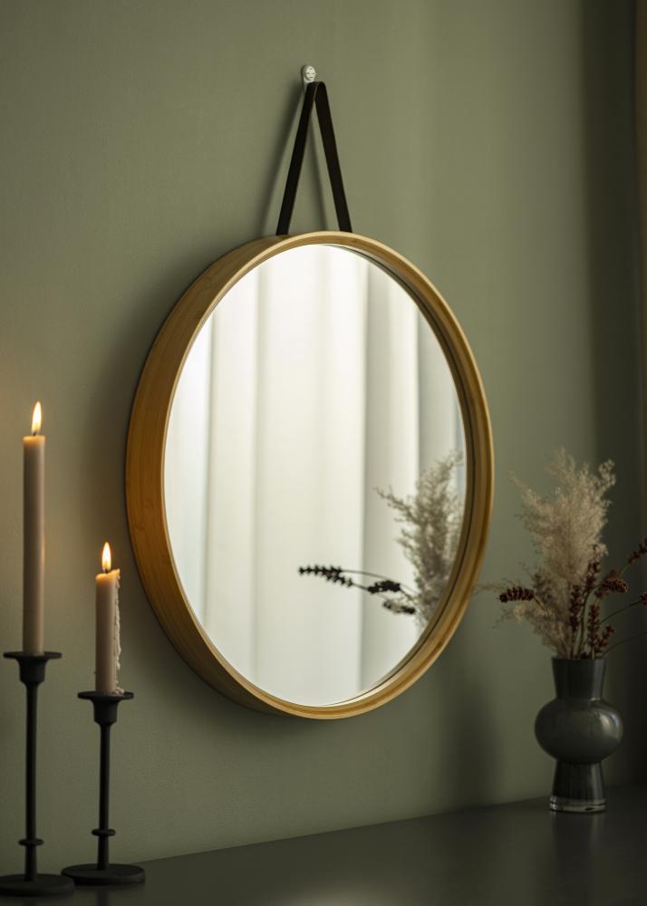 Spejl Bambus 60 cm Ø
