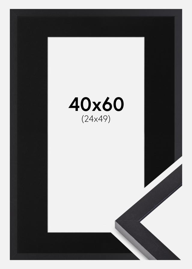 Ramme Selection Sort 40x60 cm - Passepartout Sort 25x50 cm