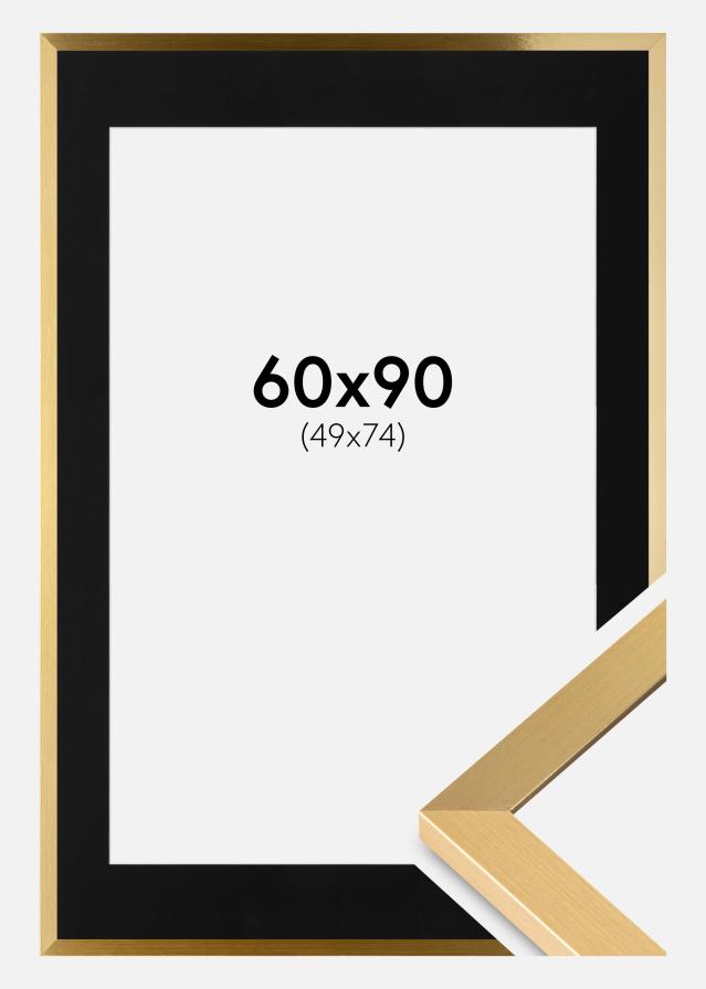 Ramme Selection Guld 60x90 cm - Passepartout Sort 50x75 cm