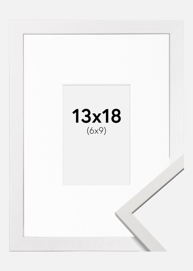 Ramme Edsbyn Hvid 13x18 cm - Passepartout Hvid 7x10 cm