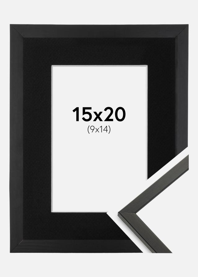 Ramme Galant Sort 15x20 cm - Passepartout Sort 10x15 cm