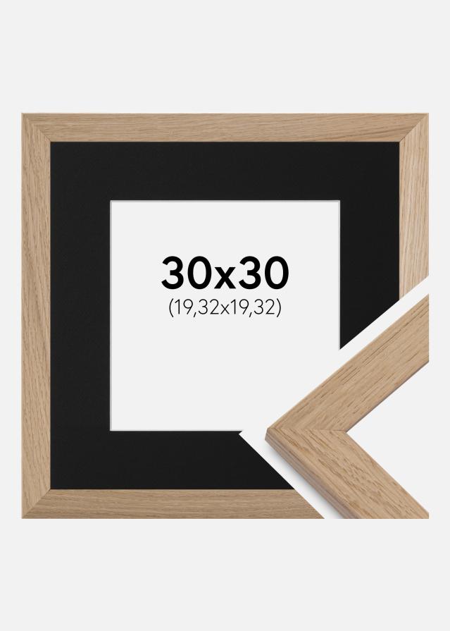 Ramme Trendline Eg 30x30 cm - Passepartout Sort 8x8 inches