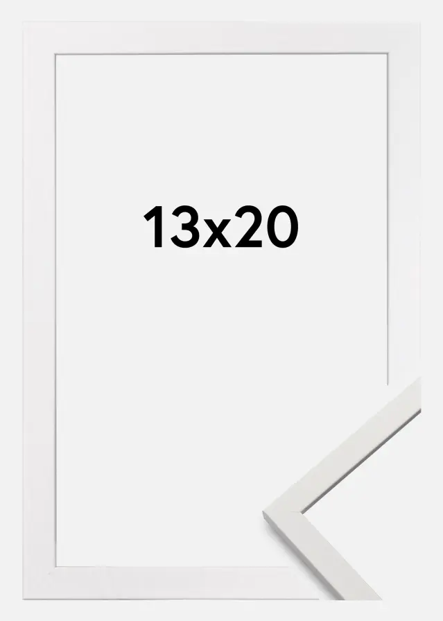 Ramme Edsbyn Akrylglas Hvid 13x20 cm