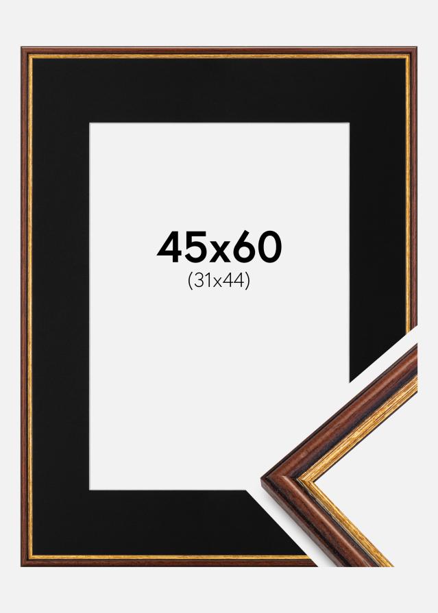 Ramme Horndal Brun 45x60 cm - Passepartout Sort 32x45 cm