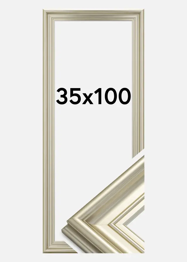 Ramme Mora Premium Sølv 35x100 cm
