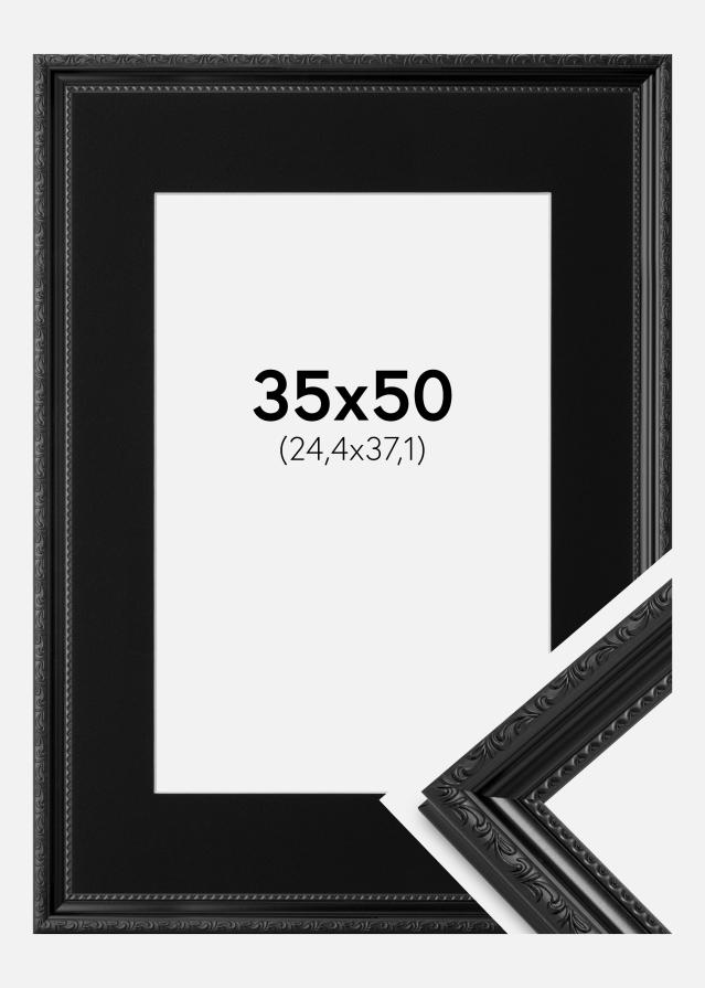 Ramme Abisko Sort 35x50 cm - Passepartout Sort 10x15 inches