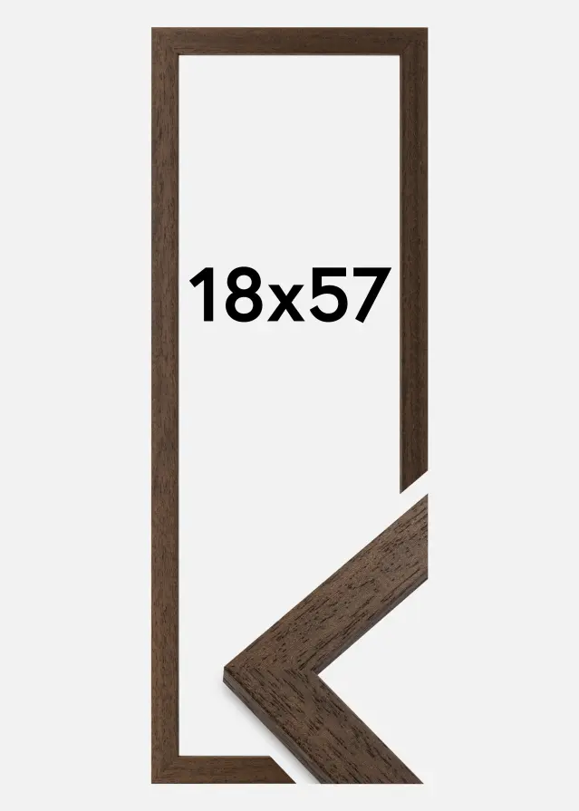 Ramme Brown Wood Akrylglas 18x57 cm
