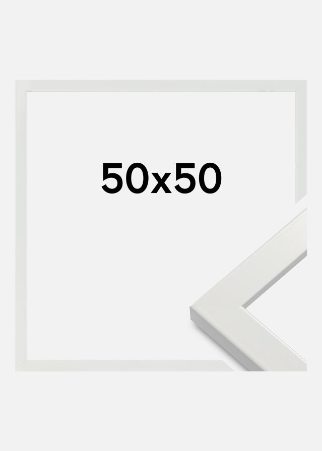 Ramme White Wood Glossy Akrylglas 50x50 cm