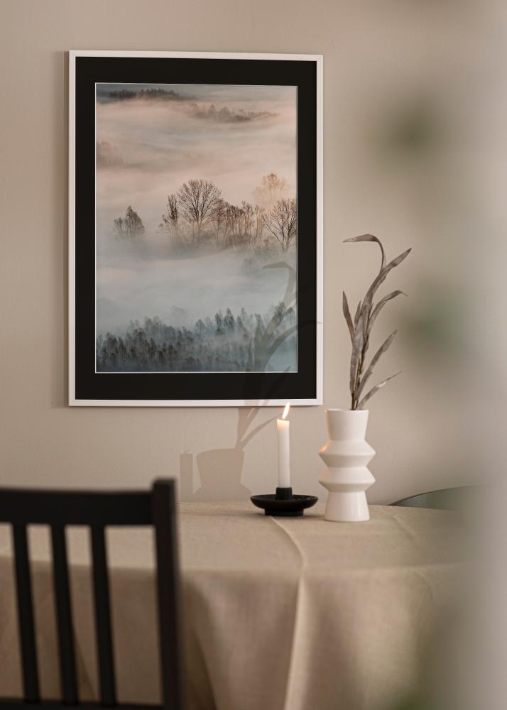 Ramme Kaspar Hvid 40x60 cm - Passepartout Sort 32,9x48,3 cm (A3+)