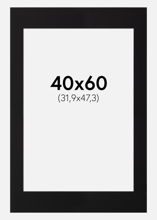 Passepartout Canson Sort (Hvid kerne) 40x60 cm (31,9x47,3 - A3+)