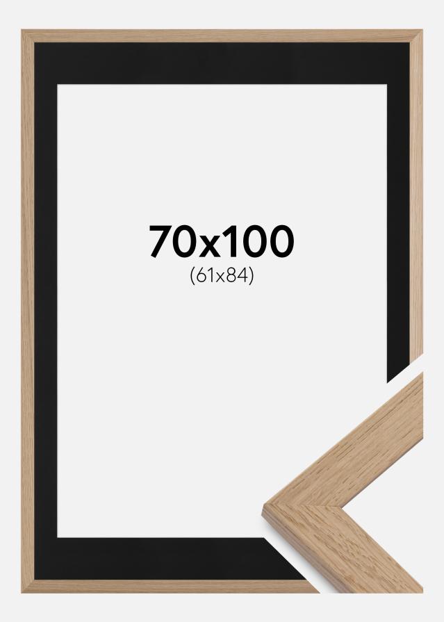 Ramme Trendline Eg 70x100 cm - Passepartout Sort 62x85 cm