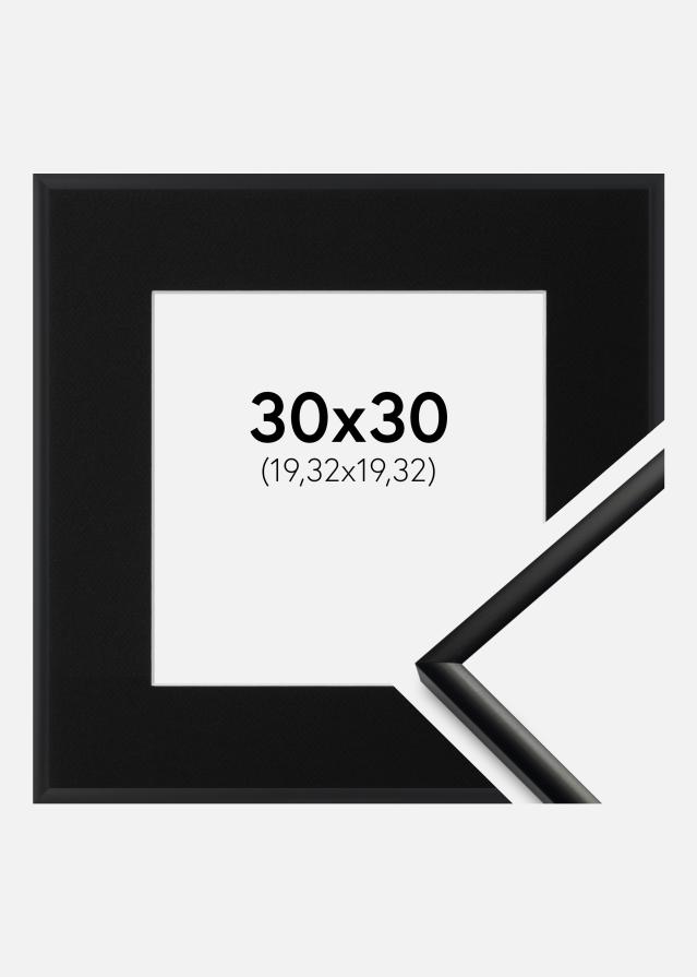 Ramme New Lifestyle Mat Sort 30x30 cm - Passepartout Sort 8x8 inches