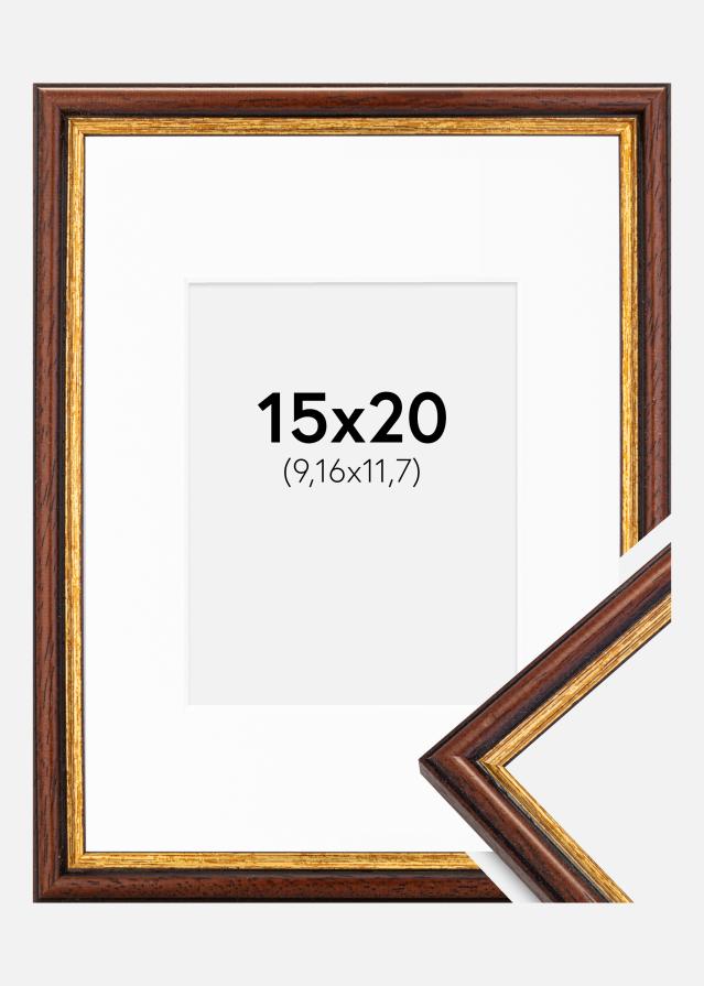 Ramme Horndal Brun 15x20 cm - Passepartout Hvid 4x5 inches