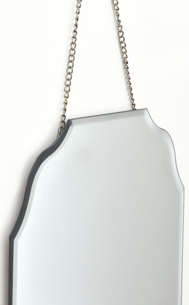 Spejl Rectangular Vintage Bevelled Edge with Chain Hanger 30x40 cm