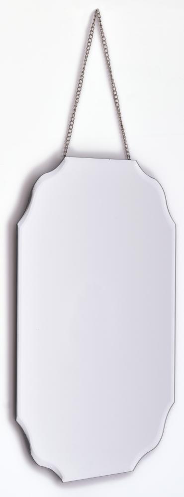 Spejl Rectangular Vintage Bevelled Edge with Chain Hanger 30x40 cm
