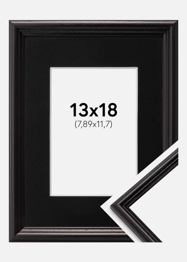Ramme Horndal Sort 13x18 cm - Passepartout Sort 3,5x5 inches