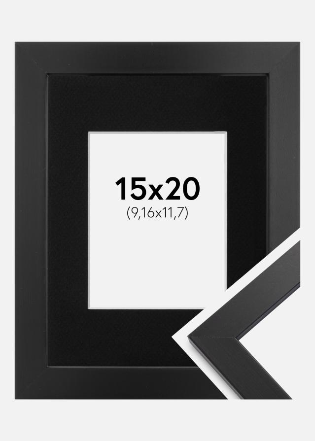 Ramme Black Wood 15x20 cm - Passepartout Sort 4x5 inches
