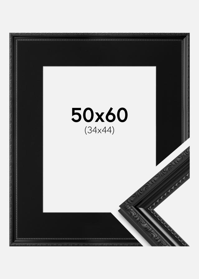 Ramme Abisko Sort 50x60 cm - Passepartout Sort 35x45 cm