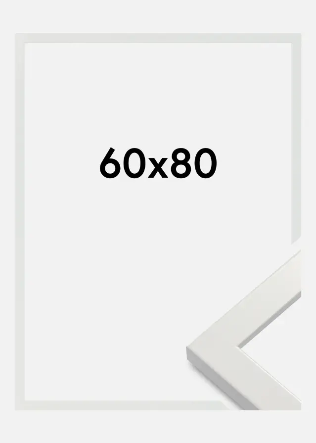 Ramme White Wood Glossy 60x80 cm