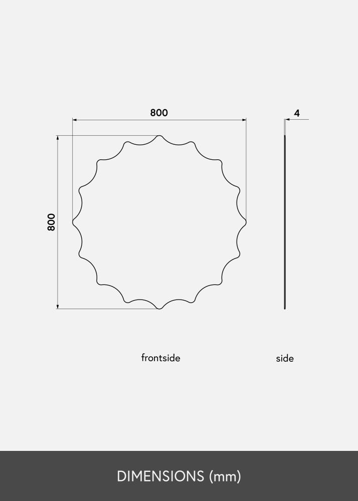 KAILA Spejl Sun 80 cm Ø