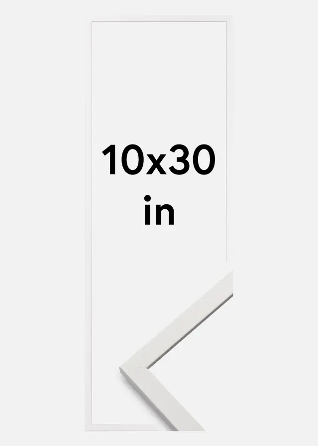 Ramme Edsbyn Akrylglas Hvid 10x30 inches (25,4x76,2 cm)