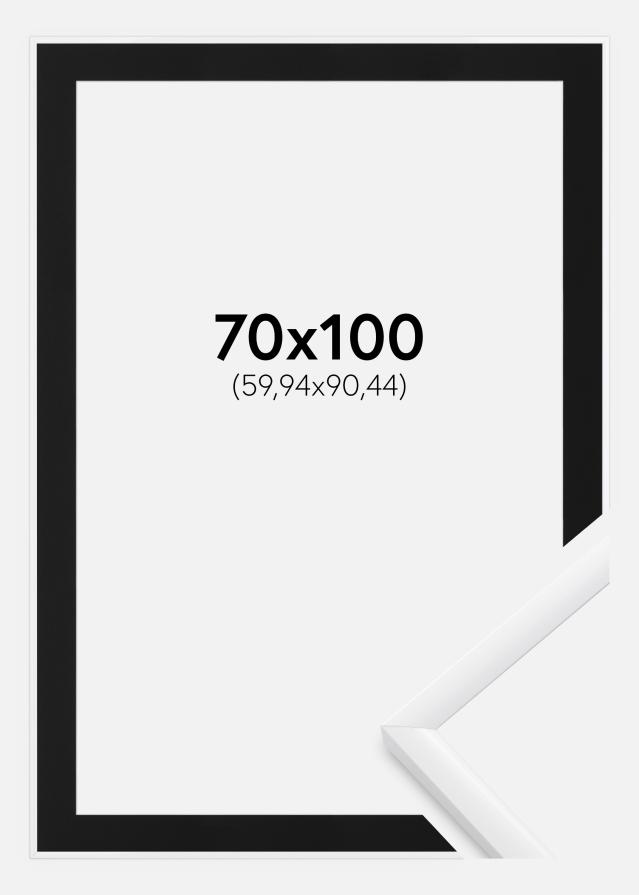 Ramme New Lifestyle Hvid 70x100 cm - Passepartout Sort 24x36 inches