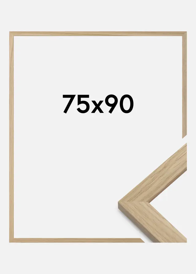 Ramme Oak Wood Akrylglas 75x90 cm