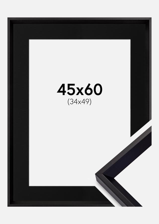 Ramme Globe Sort 45x60 cm - Passepartout Sort 35x50 cm